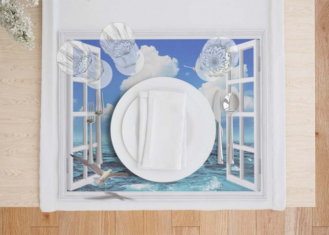 Салфетки для стола «Распахнутое в море окно» вид 7