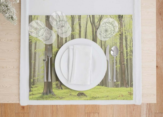 Комплект кухонных салфеток «Зеленый лес» вид 7