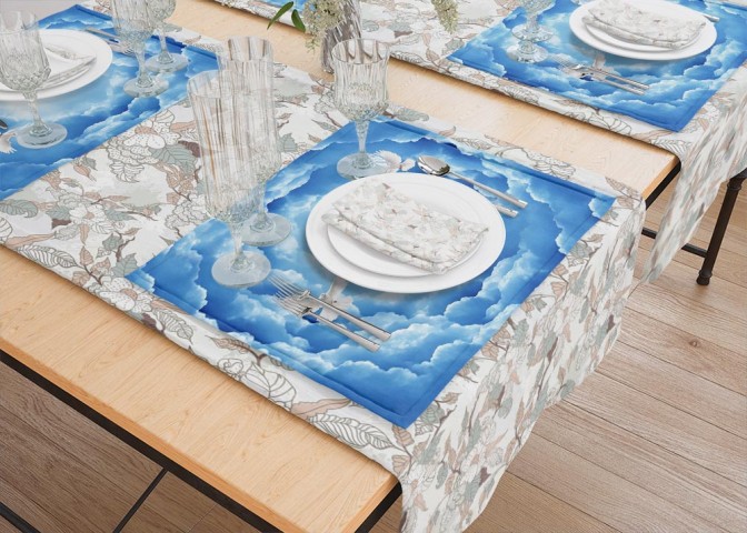Салфетки для стола «Голуби в небе» вид 5
