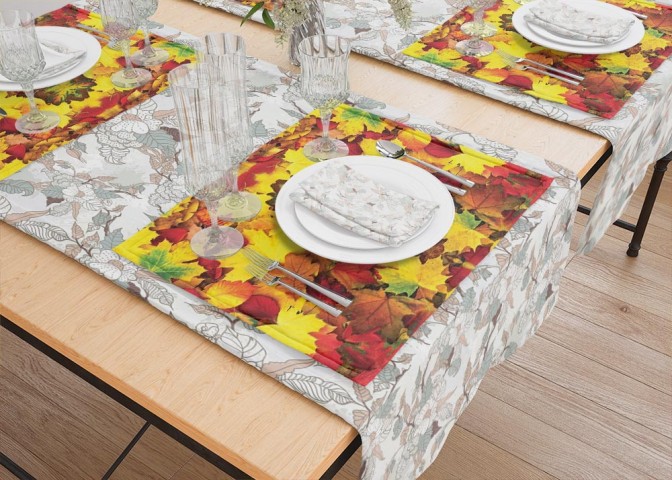 Салфетки для стола «Разноцветная листва» вид 5
