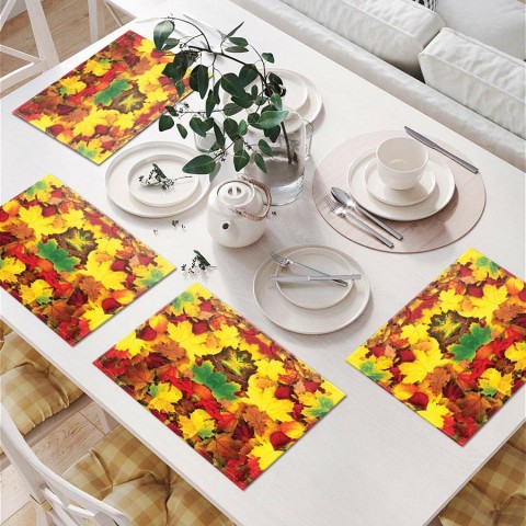 Салфетки для стола «Разноцветная листва» вид 6