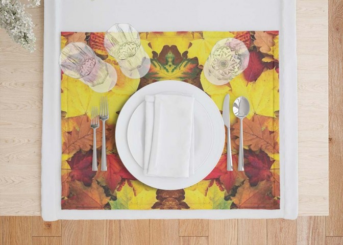 Салфетки для стола «Разноцветная листва» вид 7