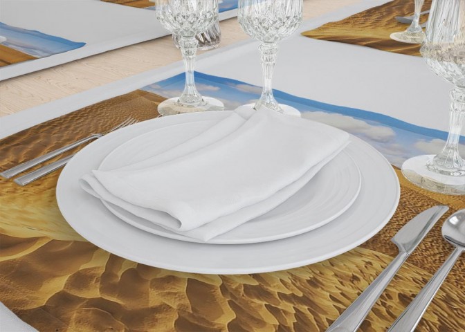 Сервировочные салфетки под тарелки «Пески пустыни» вид 3
