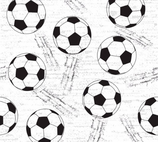 Прямоугольные сервировочные салфетки «Узор из футбольных мячей» вид 2