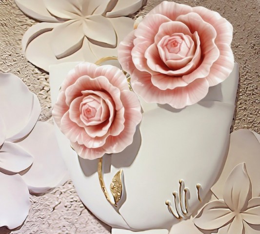 Подставки на стол «Объемная композиция с бутонами роз» вид 2