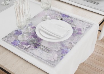 Сервировочные салфетки «Ювелирные фиолетовые цветы»