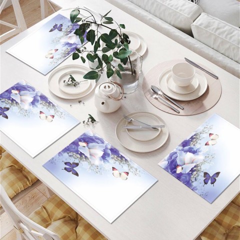 Подставки на стол «Бабочки под нежными цветами» вид 6