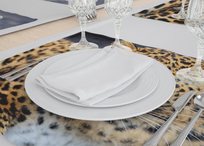 Салфетки под посуду «Красивый леопард» вид 3