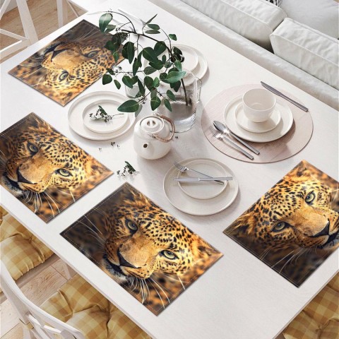 Сервировочные коврики «Леопард портрет» вид 6
