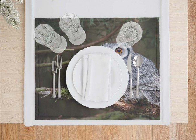 Сервировочные салфетки под тарелки «Симпатичная сова» вид 7