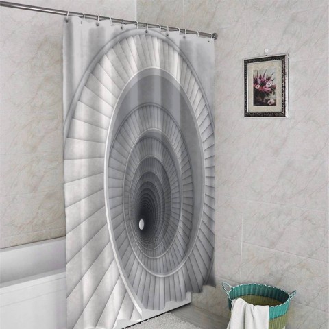 3D шторка для ванны «Бесконечная лестница» вид 4