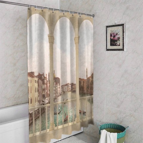Занавеска для ванной «Балкон в Венеции» вид 4