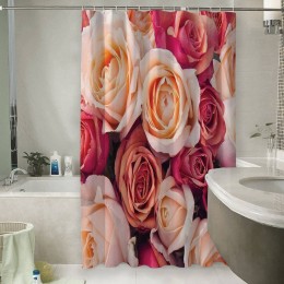 Шторы для ванной «Ассорти из роз»