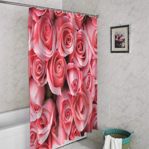 3D фотоштора для ванной «Обилие роз» вид 4