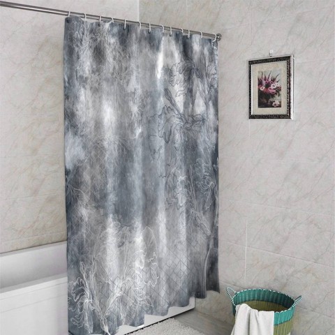 3D штора в ванную комнату «Благоухающий мираж» вид 4