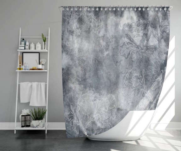 3D штора в ванную комнату «Благоухающий мираж» вид 5