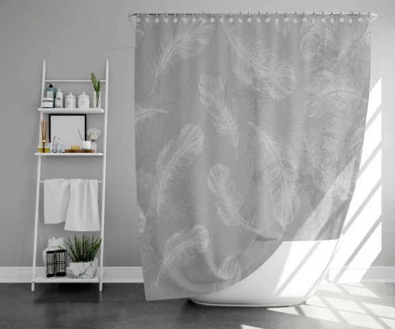 3D штора в ванную «Парящая невесомость» вид 5