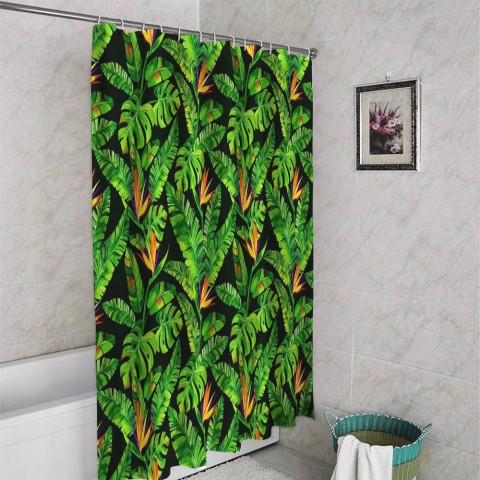 3D штора в ванную комнату «Карибские джунгли» вид 4
