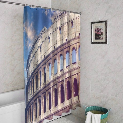 3D фото занавеска для ванной «Колизей» вид 4