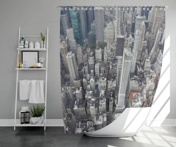 3D занавеска для ванны «Вид на Нью-Йорк» вид 5