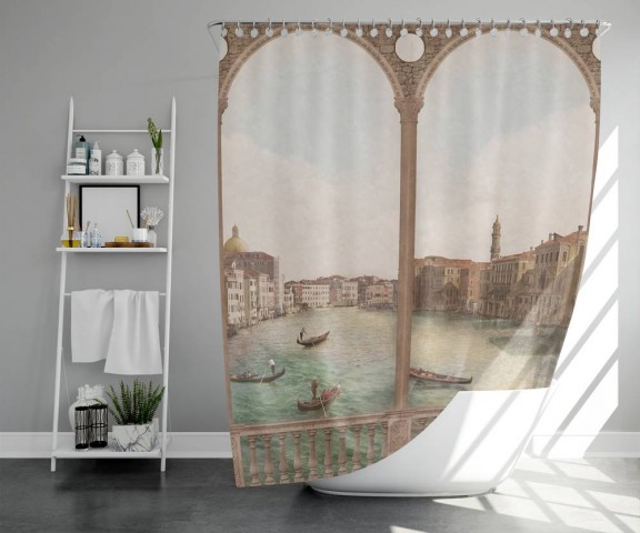 Штора для ванной «Старая Венеция» вид 5