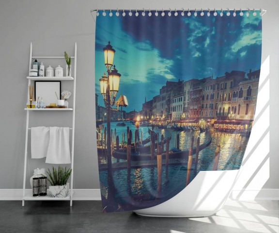3D шторка для ванны «Вечерняя Венеция» вид 5