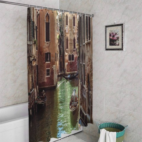 3D занавеска для ванной «Канал в Венеции» вид 4