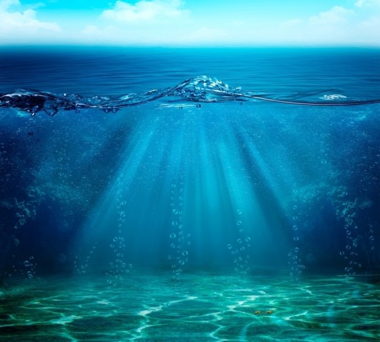 3D фото занавеска для ванной «Морской пейзаж» вид 2