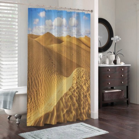 3D штора для ванной «Пески пустыни» вид 3
