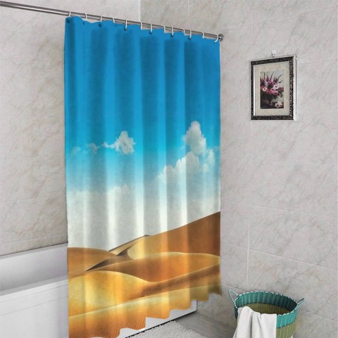 3D штора для ванны «Пейзаж в пустыне» вид 4