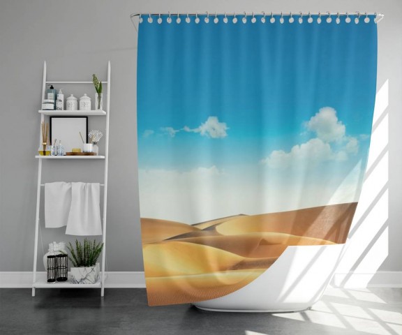 3D штора для ванны «Пейзаж в пустыне» вид 5