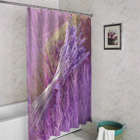 3D штора для ванной «Пучок лаванды» вид 4