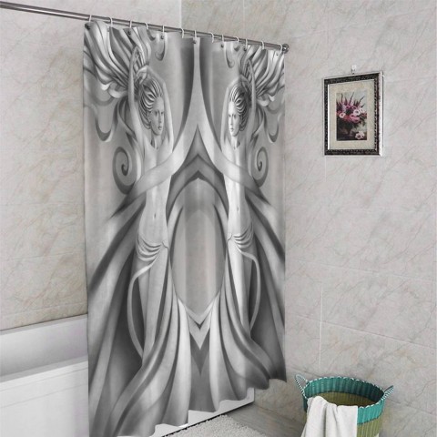 3D шторка для ванны «Юные девы» вид 4