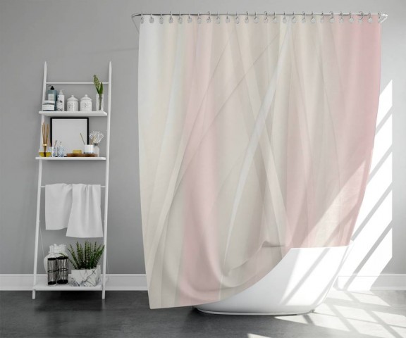 3D штора в ванную «Розовая мечта» вид 5