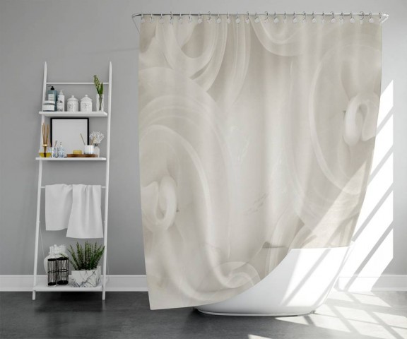 3D штора в ванную комнату «Серенада» вид 5