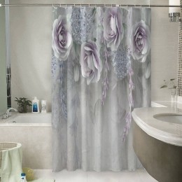 Шторы для ванной «Ниспадающая цветочная фантазия»