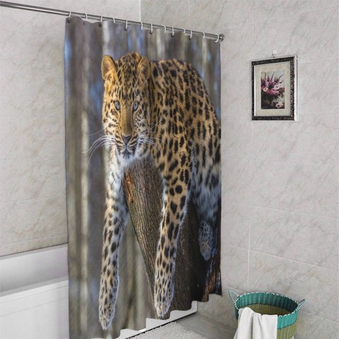 Занавеска для ванной «Амурский леопард» вид 4