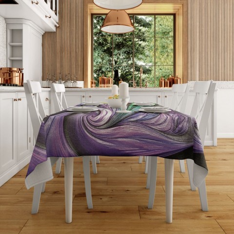 Тканевая 3D скатерть на кухонный стол «Смешение красок» вид 2