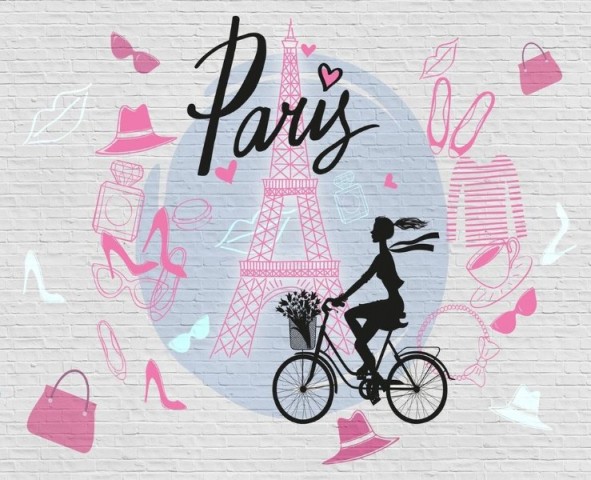 3D Скатерть «Париж с любовью» вид 1