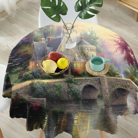 Текстильная скатерть для стола «Сказочный домик» вид 5