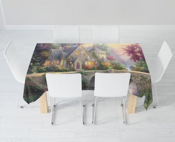 Текстильная скатерть для стола «Сказочный домик» вид 6