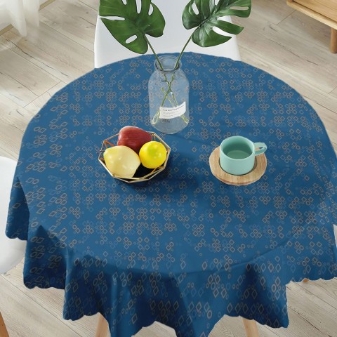 Полотняная 3D скатерть на обеденный стол «Ромбы в стиле модерн» вид 5