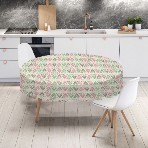 Текстильная скатерть на кухонный стол «Штриховой узор» вид 4