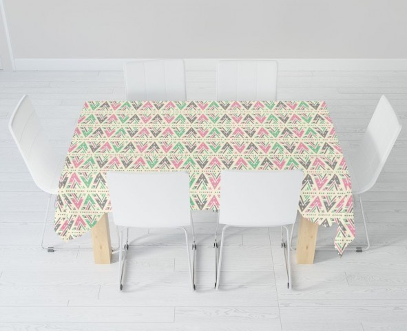 Текстильная скатерть на кухонный стол «Штриховой узор» вид 6