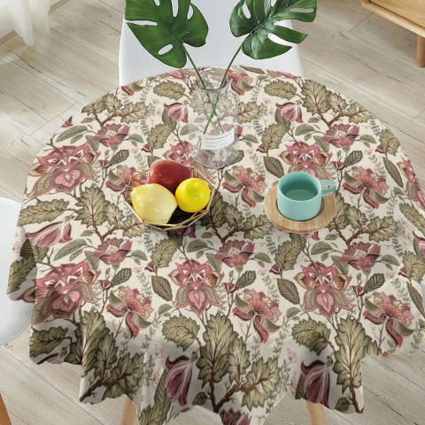 Текстильная 3D скатерть на кухню «Старинный цветочный узор» вид 5