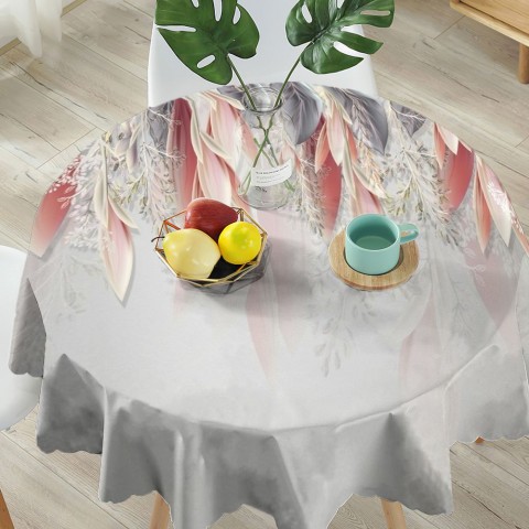 Текстильная 3D скатерть на кухню «Ниспадающие бутоны» вид 5