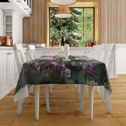 Текстильная 3D скатерть для стола «Тропическое великолепие» вид 2