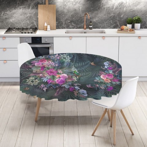 Текстильная 3D скатерть для стола «Тропическое великолепие» вид 4