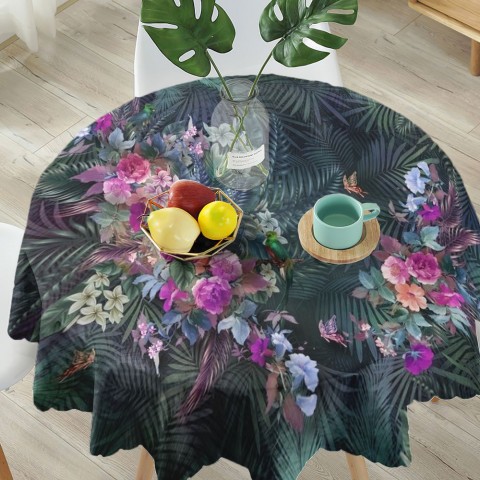 Текстильная 3D скатерть для стола «Тропическое великолепие» вид 5