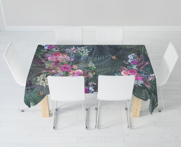 Текстильная 3D скатерть для стола «Тропическое великолепие» вид 6